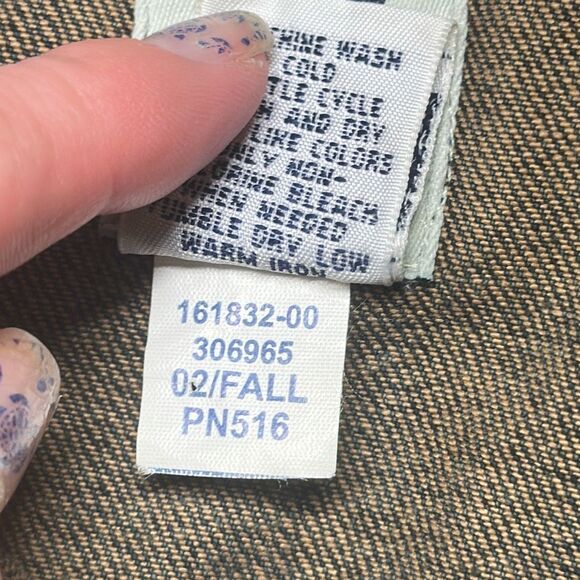 GAP Vintage Y2K Blue Dark Wash Denim Jean Jacket Trench Coat - Picture 8 of 8